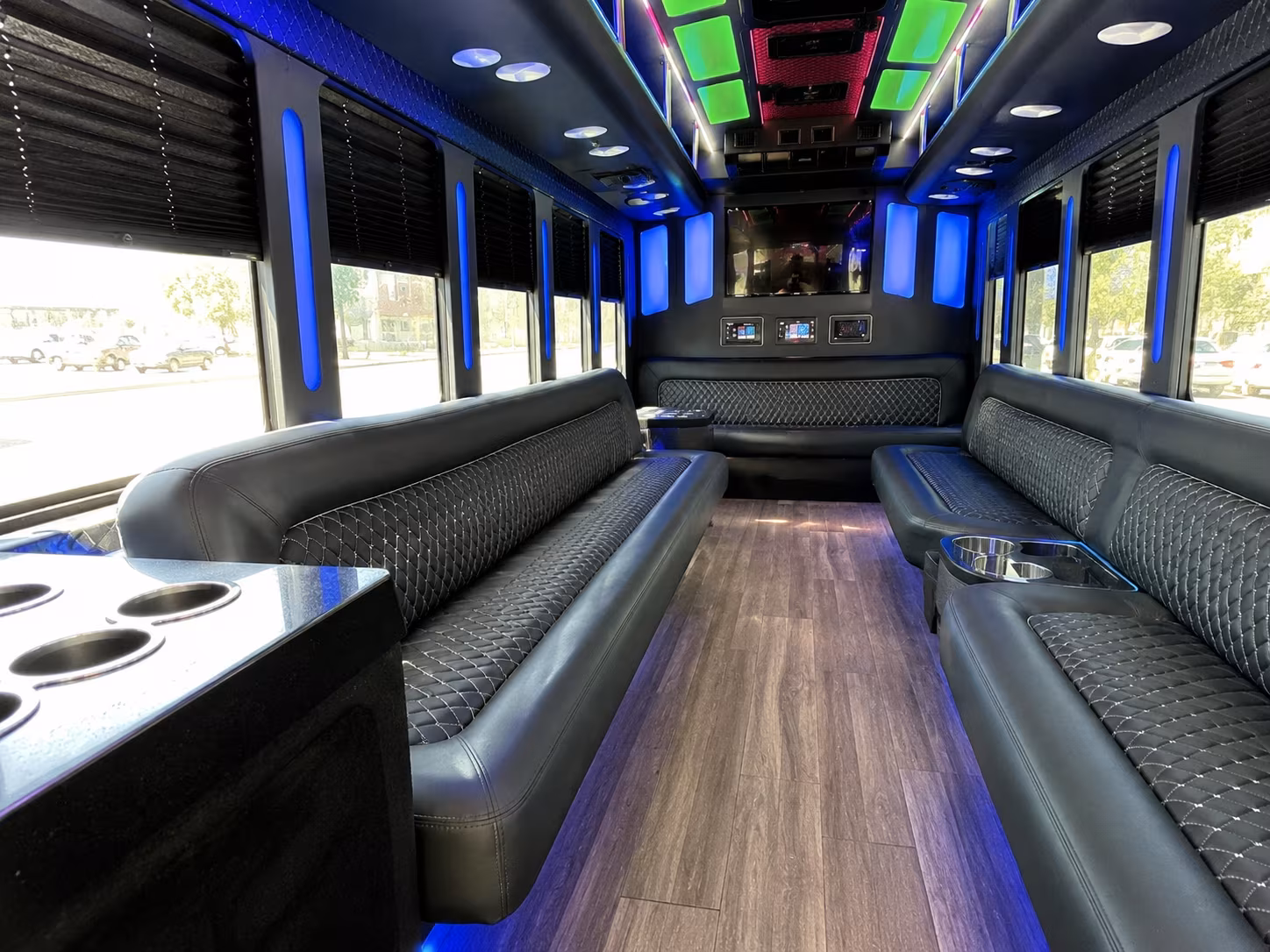 the bronx 15 passenger party bus inside