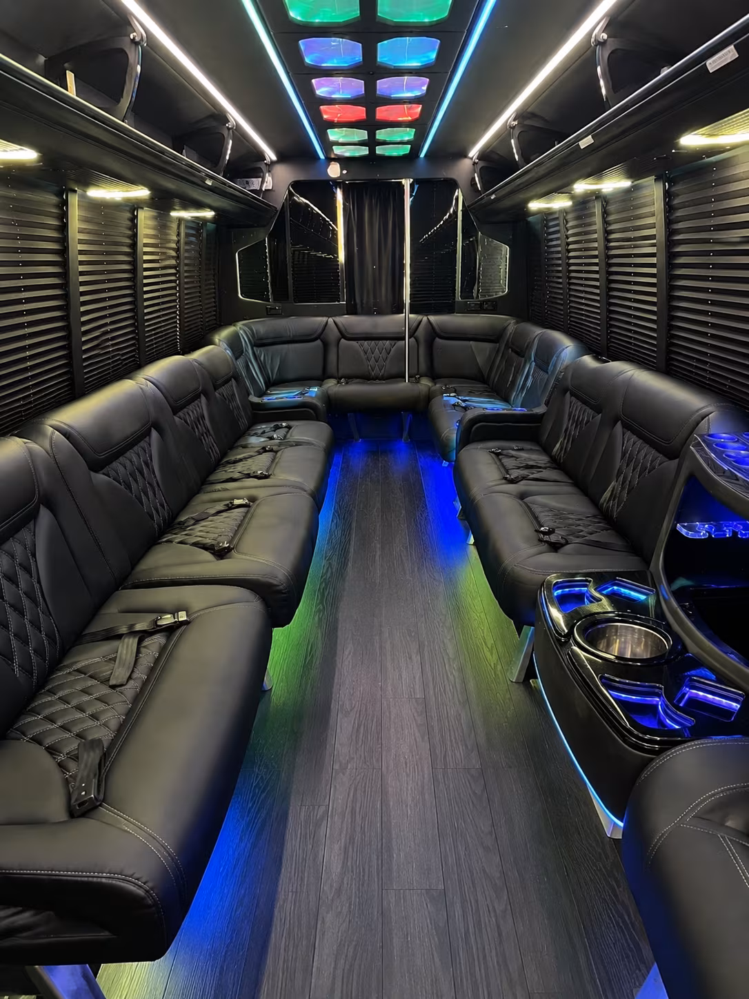 the bronx 20 passenger party bus interior