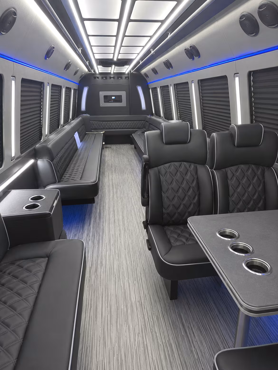 the bronx 25 passenger party bus inside