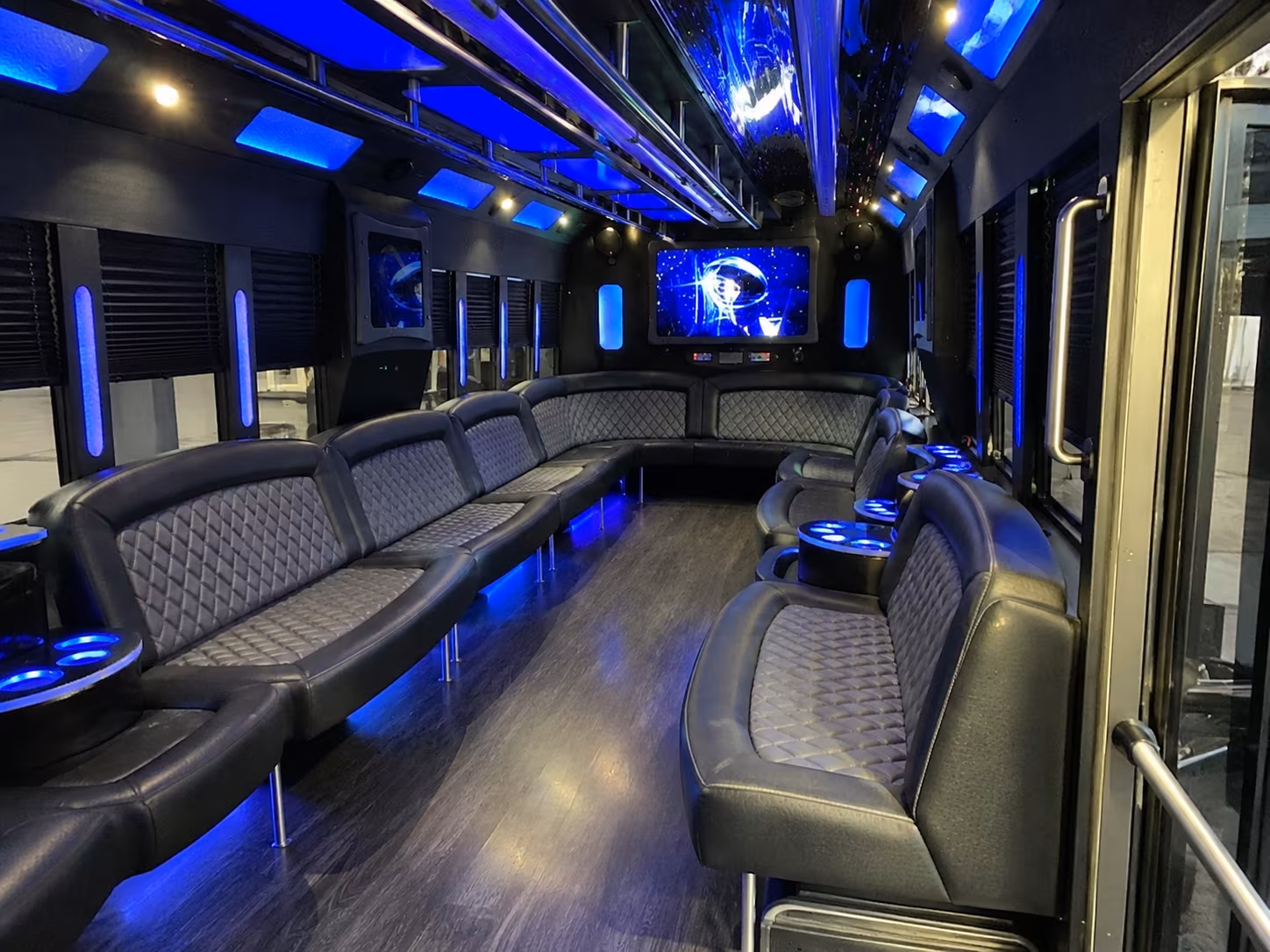 the bronx 28 passenger party bus interior