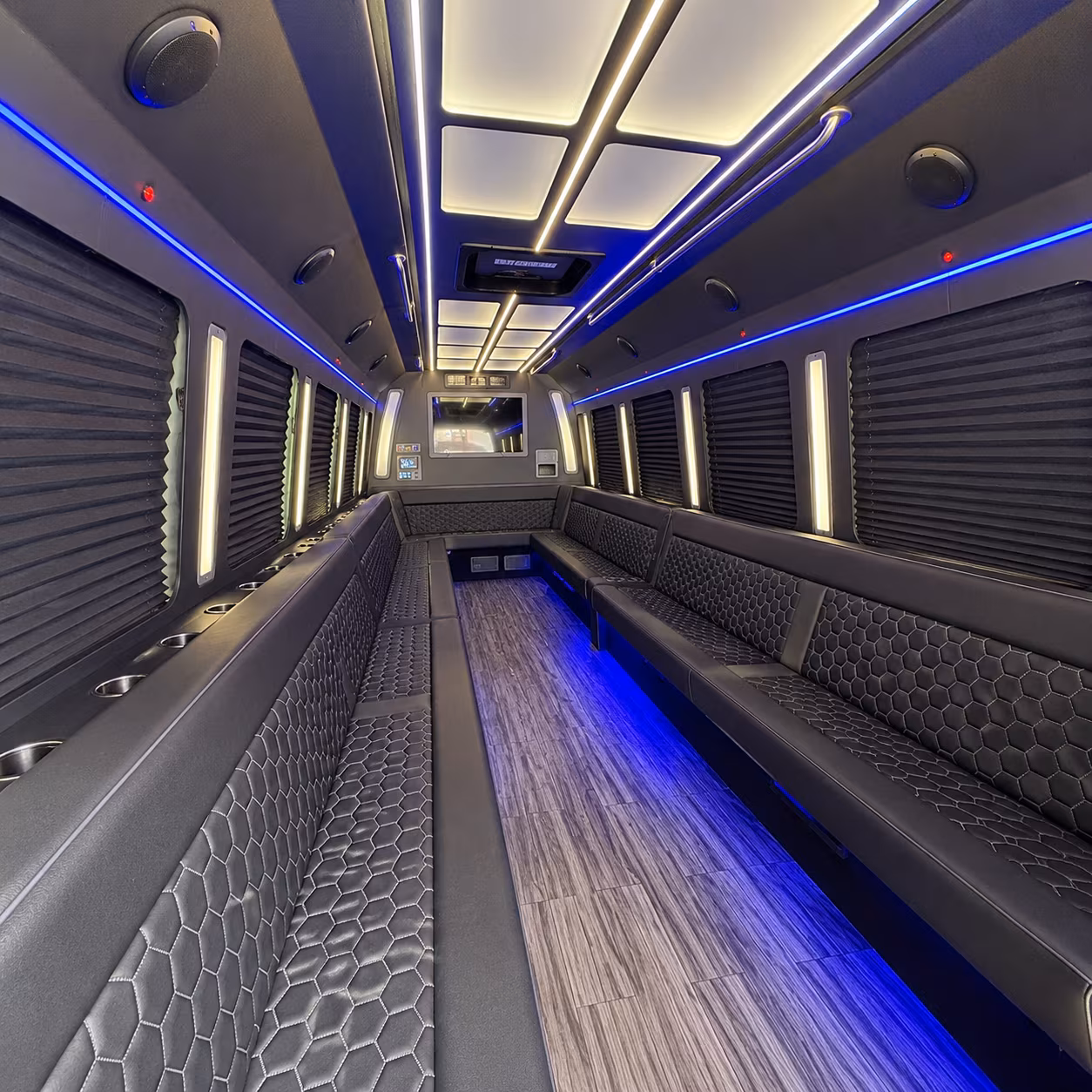 the bronx 30 passenger party bus interior