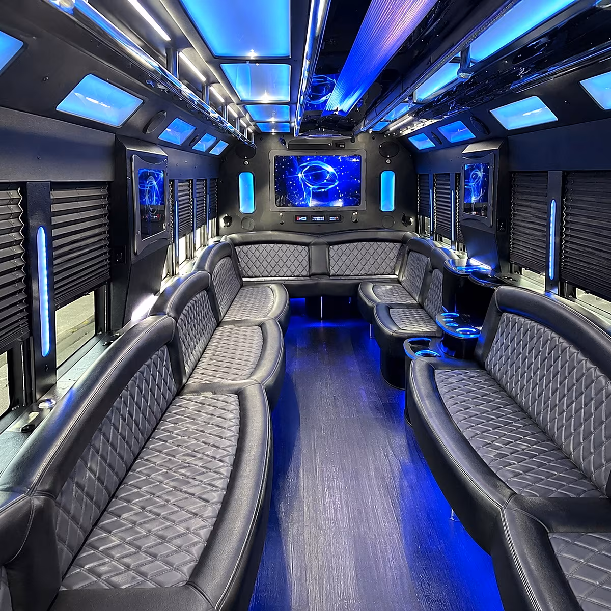 the bronx 50 passenger party bus interior