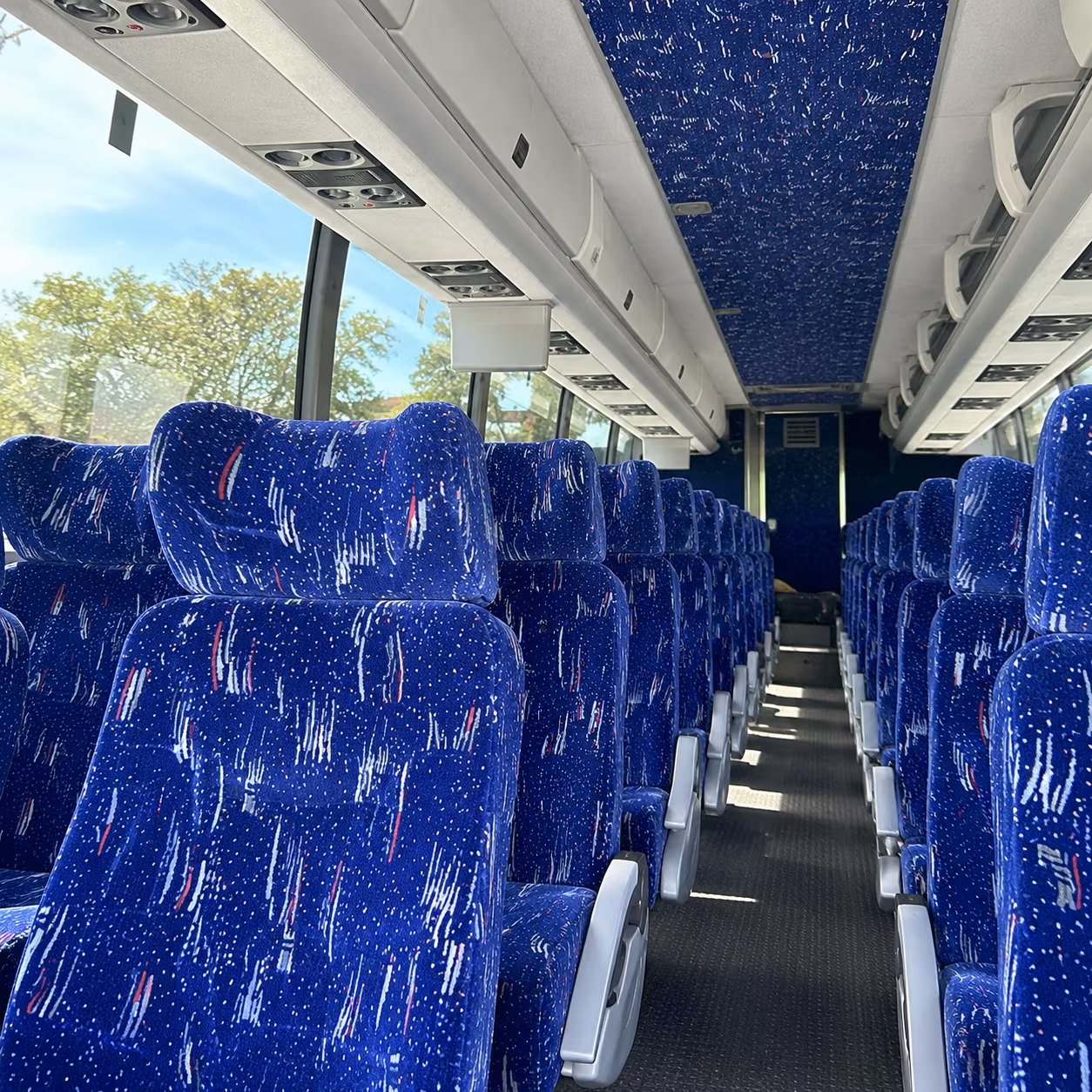 the bronx 56 passenger charter bus inside