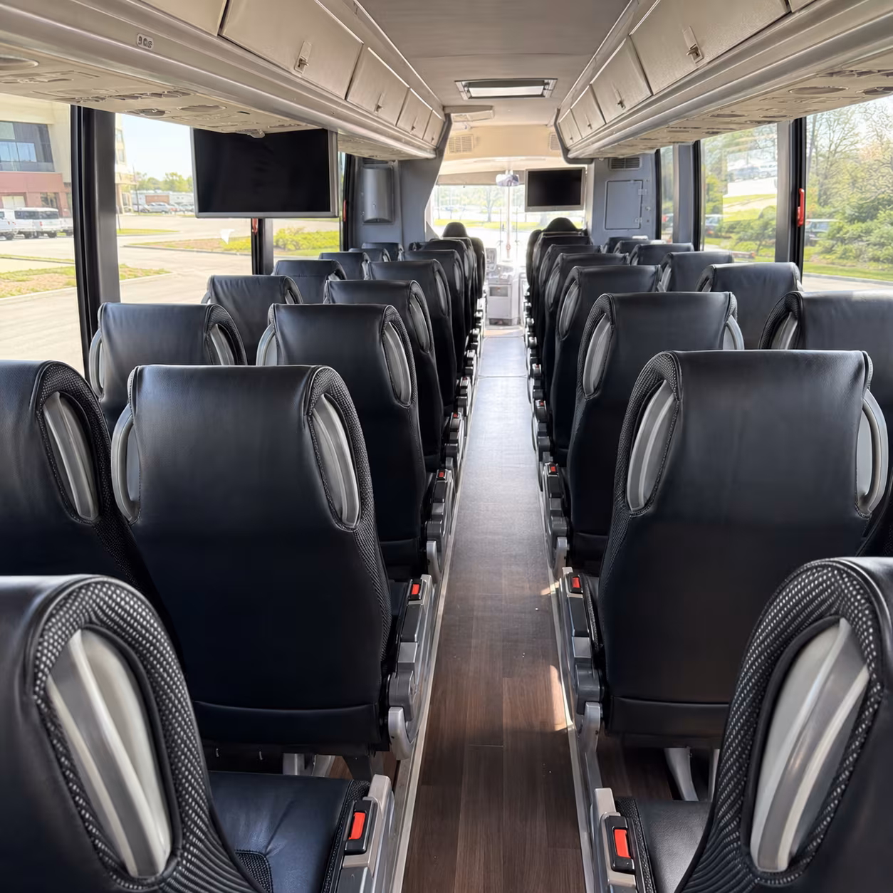 the bronx 56 passenger charter bus interior